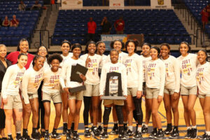 TU Women's Basketball 2023 SIAC Champs group picture